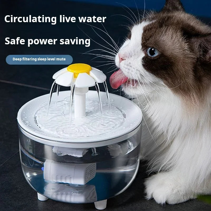 1.2L USB Electric Pet Water Fountain |  Silent Pump | Auto Filter | Cats & Dogs