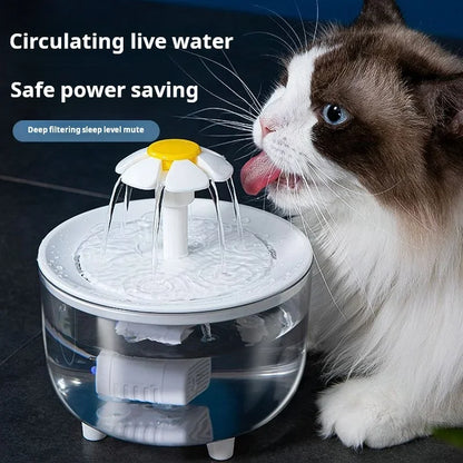1.2L USB Electric Pet Water Fountain |  Silent Pump | Auto Filter | Cats & Dogs