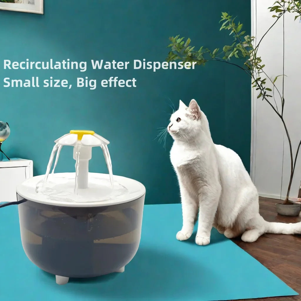 1.2L USB Electric Pet Water Fountain |  Silent Pump | Auto Filter | Cats & Dogs