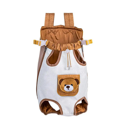 猫用クマ耳フロントキャリー フラット展開