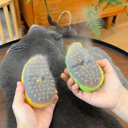 3-in-1 Steam Brush | Massage, Grooming, and Shedding Care